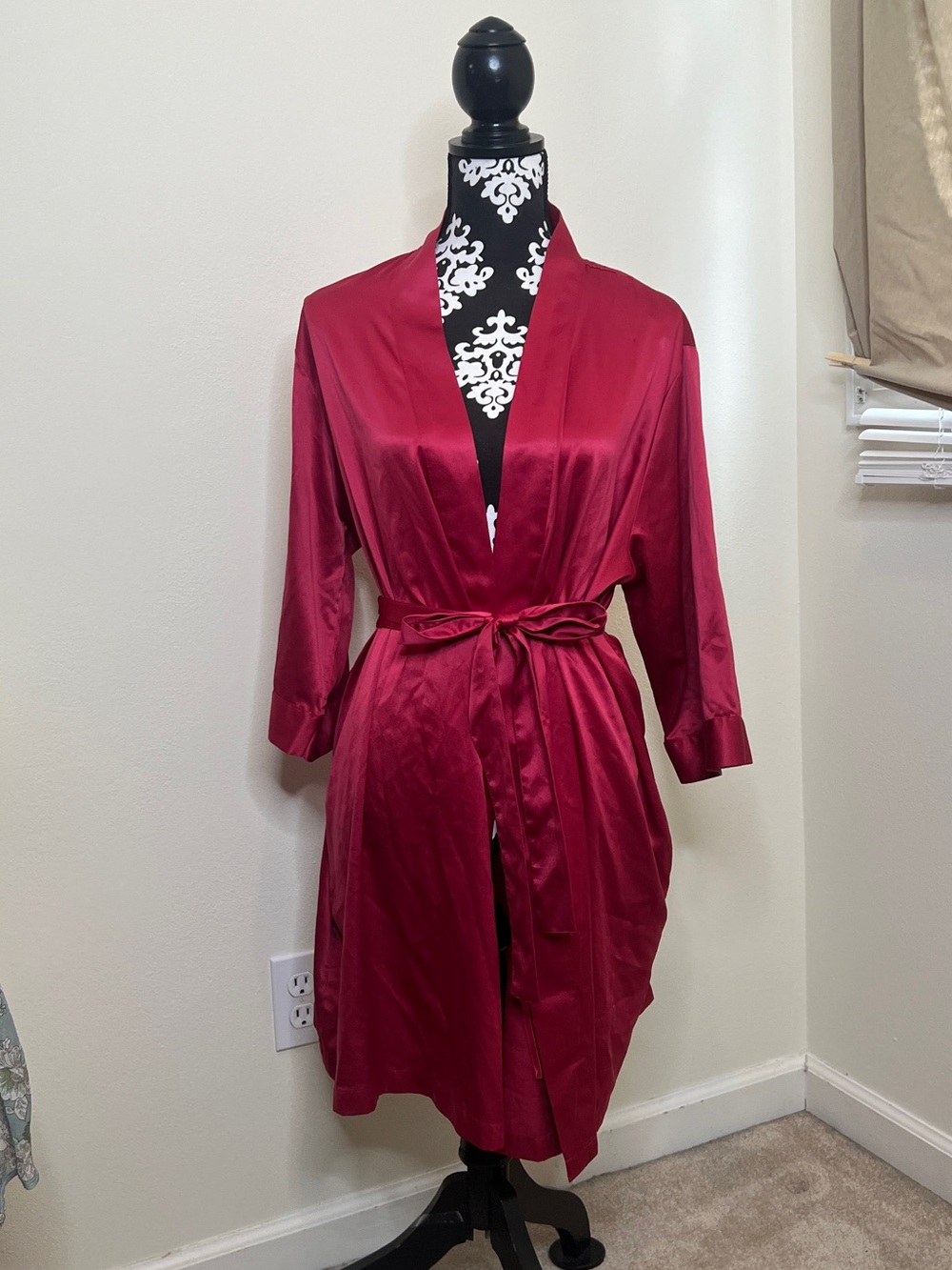 Fuchsia Satin Robe